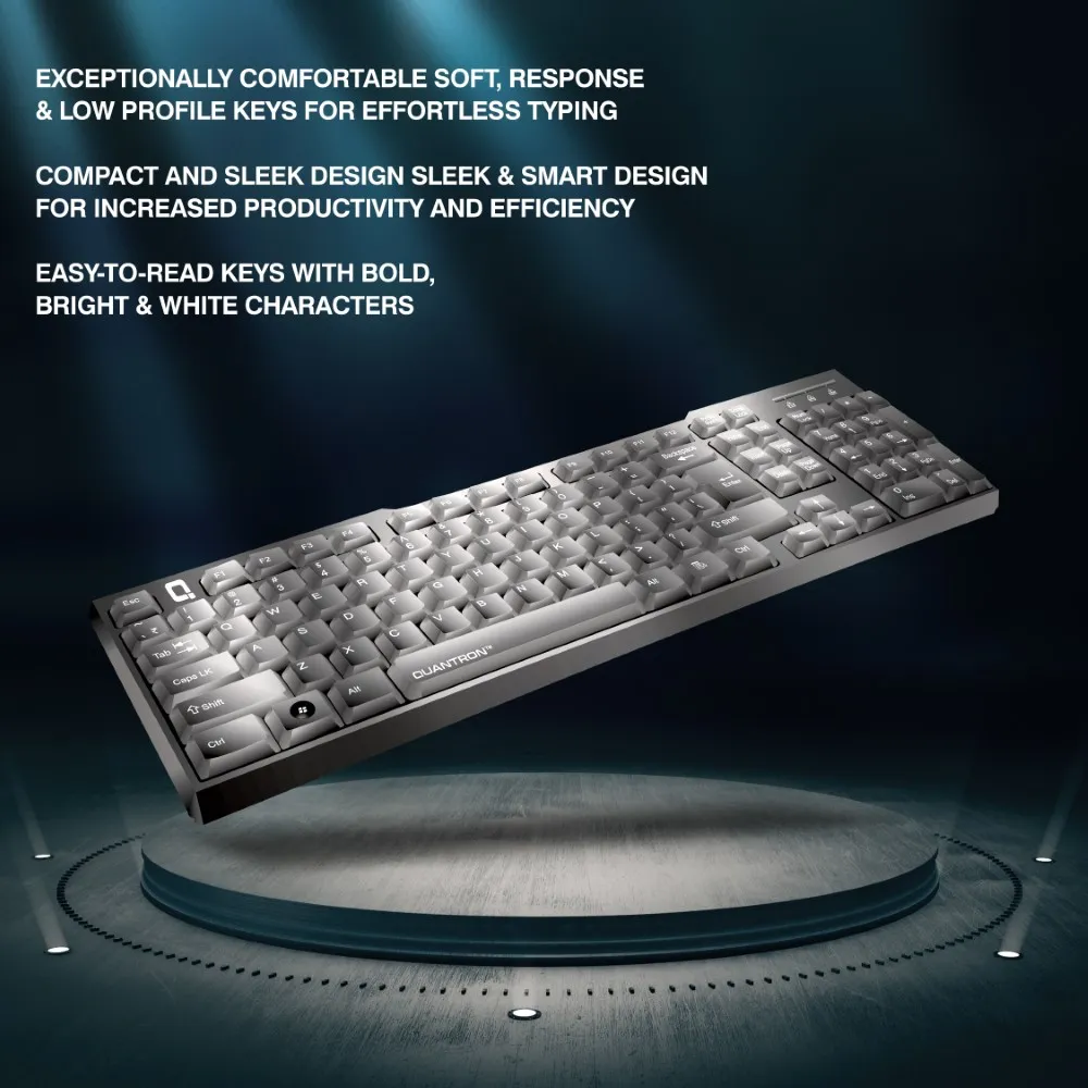 Quantron QKB14 USB Keyboard view 3